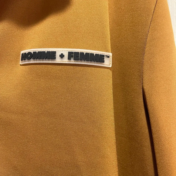 Rare Homme+Femme LA Trademark Track Jacket in Cognac, Medium, NWT - Picture 4 of 10